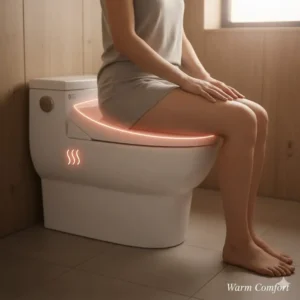 Enjoy a warm and comfortable experience with the auto bidet toilet's heated seat