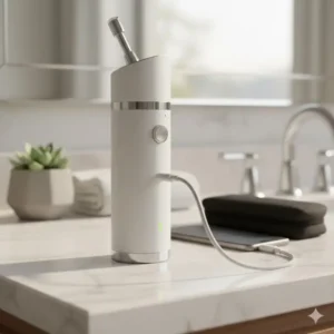 Close-up of the detachable water reservoir being filled, highlighting the capacity of the portable electric bidet.