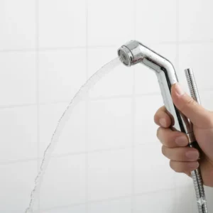 Video showing the gentle, controlled water flow from the bidet toilet faucet.