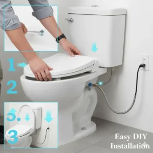 Simple steps for installing an auto bidet toilet seat and connecting the water supply