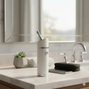 A shot of the removable, easily cleanable nozzle for the best hygiene when using a portable electric bidet.