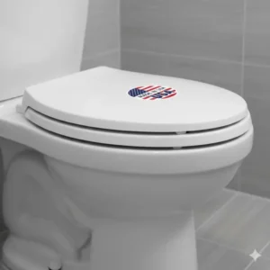 Side view of an ergonomically designed comfort-focused toilet seats made in usa.