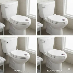 Different shapes of round and elongated toilet seats made in usa from trusted manufacturers.