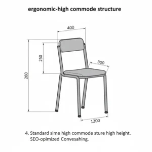Cutaway illustration showing the ergonomic design and splash guard of a high commode.