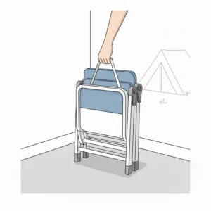 A lightweight and portable foldable commode being carried easily for travel and camping use.