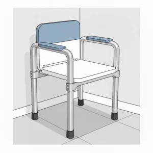 A sturdy stainless steel frame foldable commode designed for bariatric support and durability.