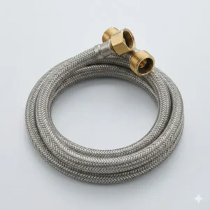 High-quality braided stainless steel water supply hose for bidet replacement parts inventory.