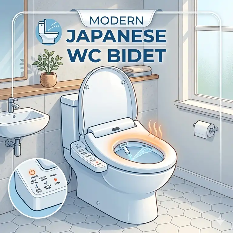 Modern japanese wc bidet for a contemporary bathroom