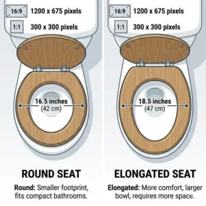 Cross-section illustration of the protective waterproof lacquer layers on a solid wooden toilet seats.