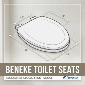A white elongated model from the range of beneke toilet seats.