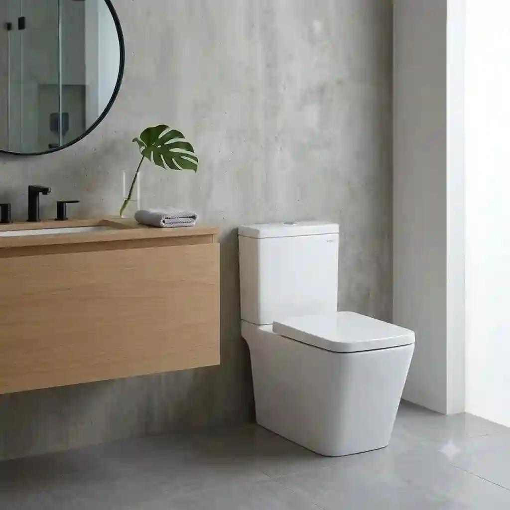 TOTO toilet square featured image showing a modern bathroom.