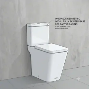 TOTO toilet square illustration 2 showing a top view.
