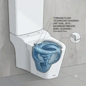 TOTO toilet square illustration 4 showing the installation process.